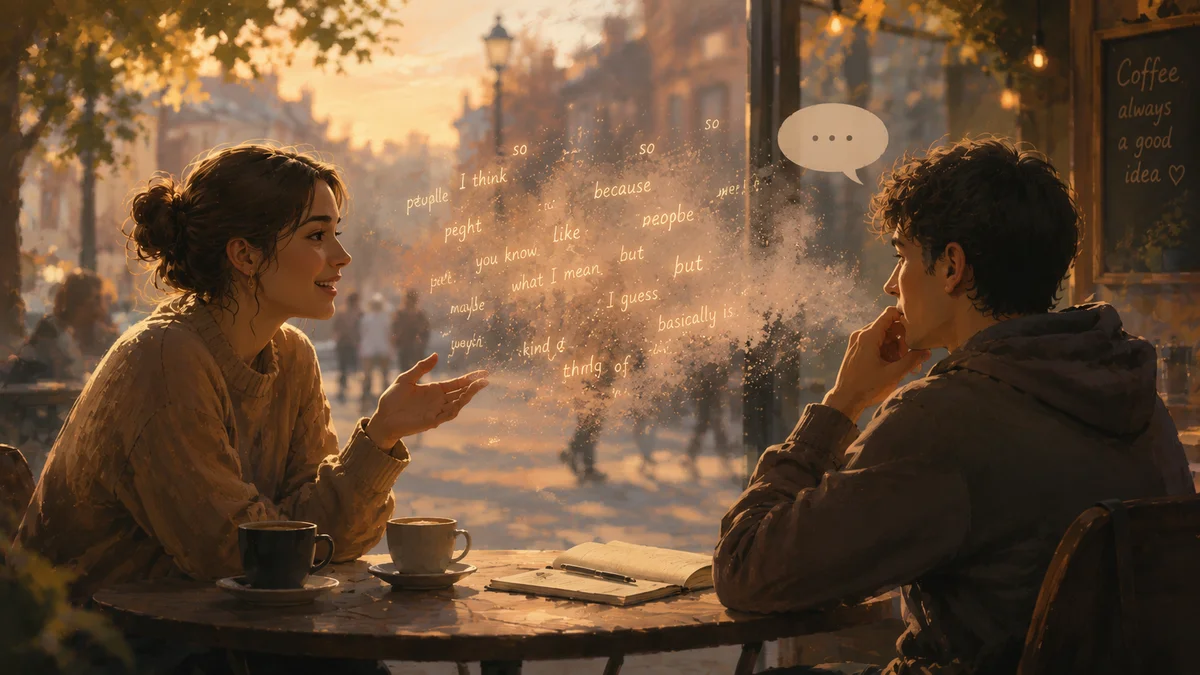Language exchange in a cafe